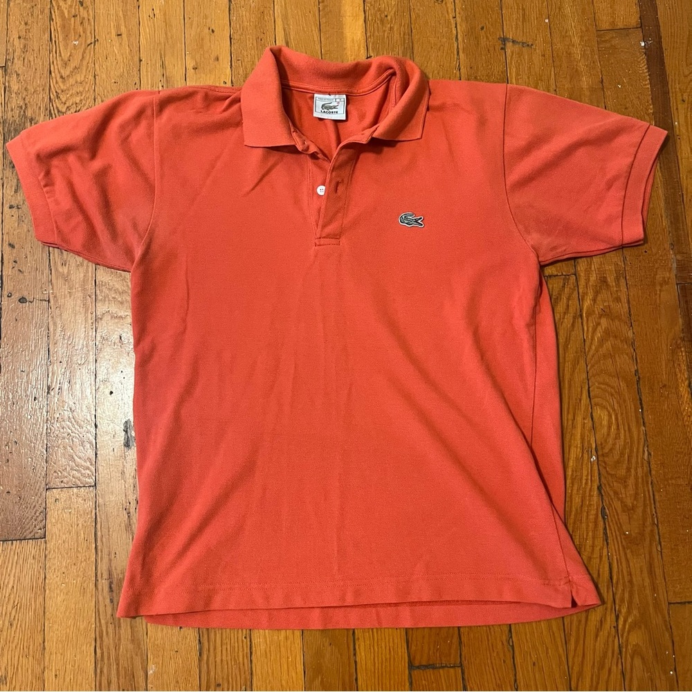 Lacoste Orange Polo Size 3
